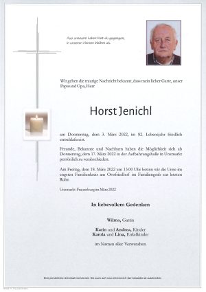 Portrait von Horst Jenichl