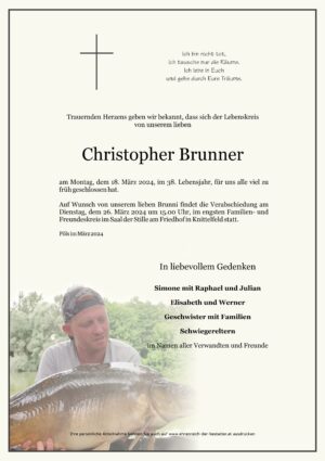 Portrait von Christopher Brunner