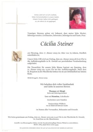 Portrait von Cäcilia Steiner