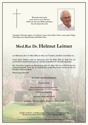 Portrait von Med.Rat Dr. Helmut Leitner