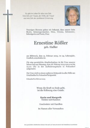 Portrait von Ernestine Rößler