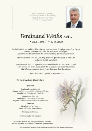 Portrait von Ferdinand Weihs