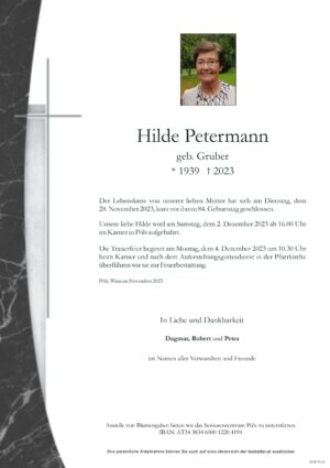 Portrait von Hilde Petermann