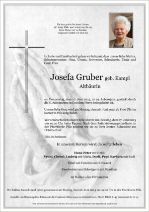 Portrait von Josefa Gruber