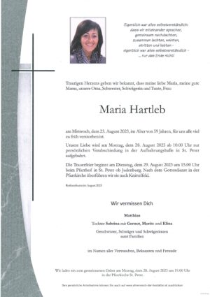 Portrait von Maria Hartleb