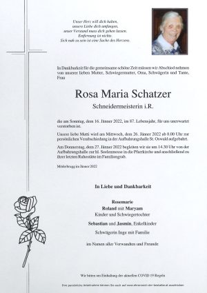Portrait von Rosa Maria Schatzer