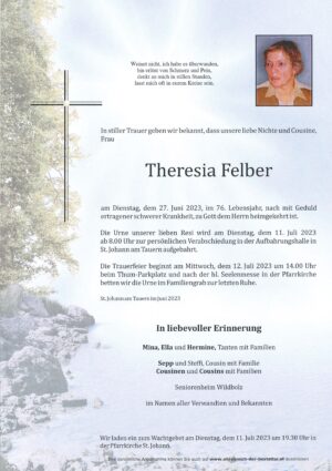 Portrait von Theresia Felber