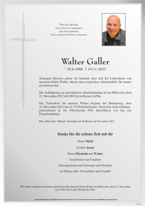 Portrait von Walter Galler